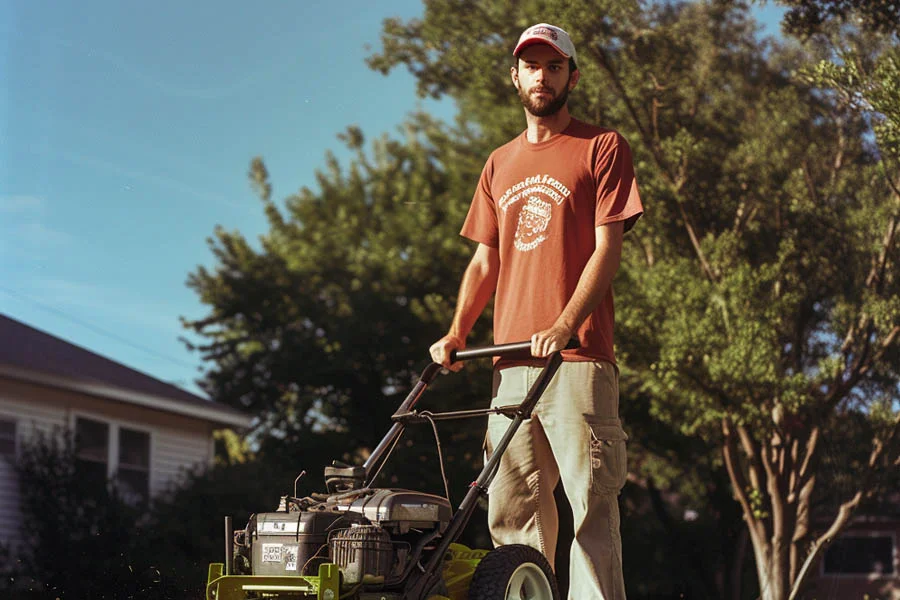 lawn mowing set